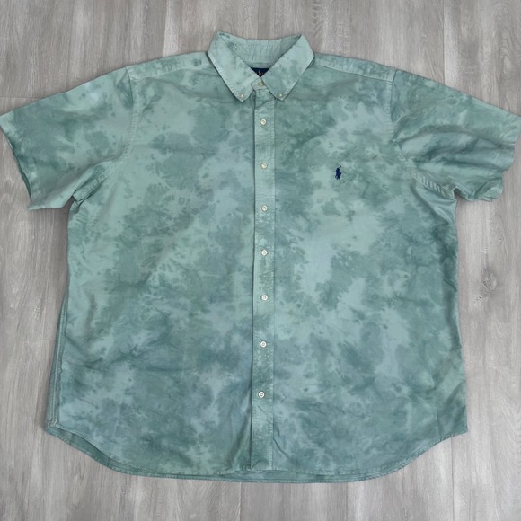 Ralph Lauren Other - Polo Ralph Lauren Mens 2XB 100% Cotton Tie Dye Oxford Plaid Shirt with Pony
